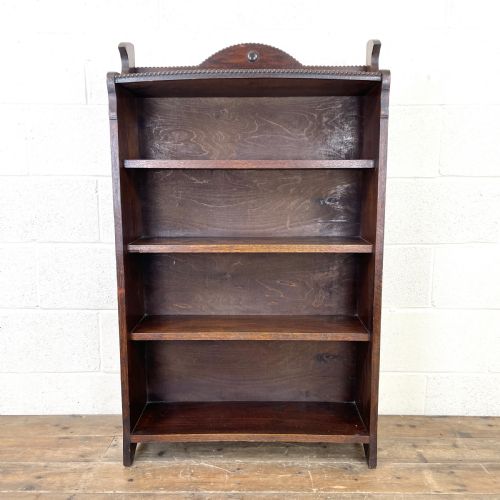 fig 1. Early 20th Century Antique Oak Bookcase