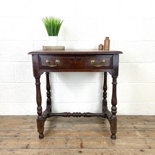 18th Century Antique Oak Side Table