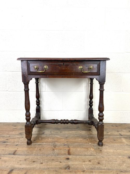 fig 1. 18th Century Antique Oak Side Table