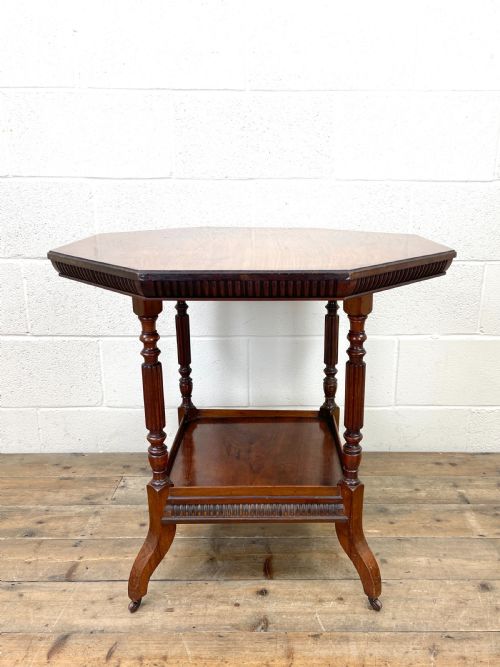 fig 1. Late Victorian Walnut Octagonal Centre Table