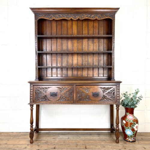 Decorative Antique Carved Oak Dresser