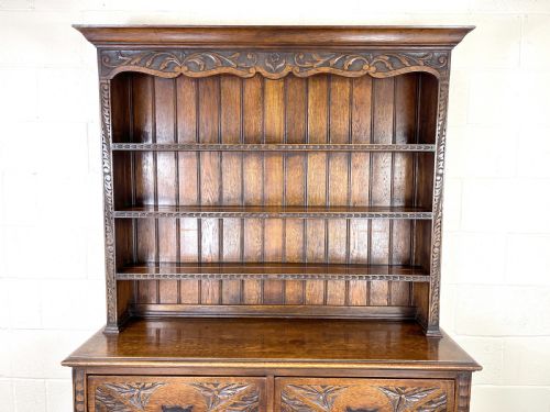 fig 2. Decorative Antique Carved Oak Dresser