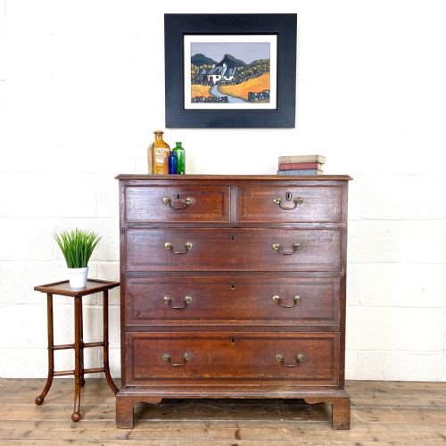 Antique Country Oak Chest of Drawers