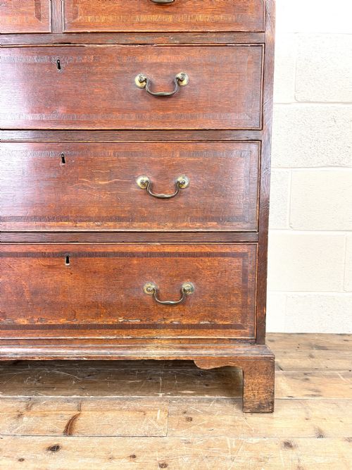 fig 1. Antique Country Oak Chest of Drawers
