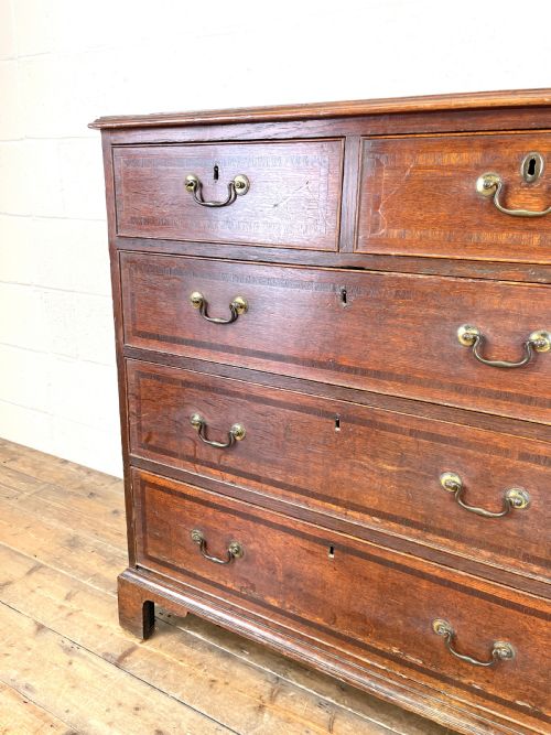fig 2. Antique Country Oak Chest of Drawers