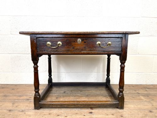 fig 1. Antique Georgian Oak Side Table