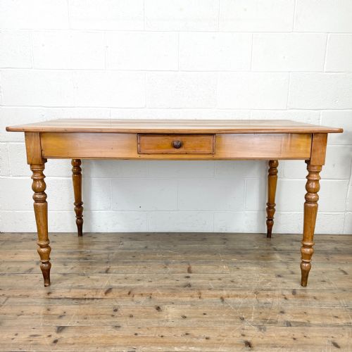 Antique Cherry Wood Farmhouse Kitchen Table