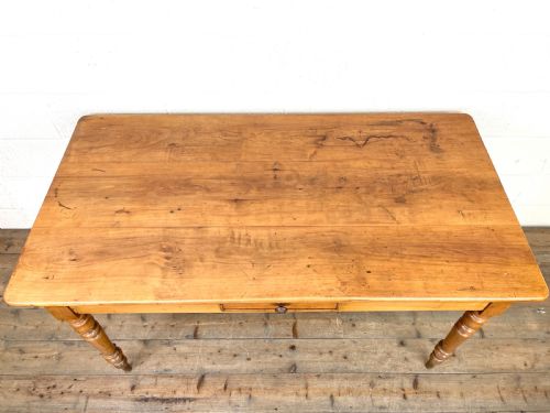 fig 2. Antique Cherry Wood Farmhouse Kitchen Table