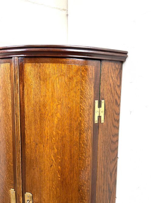 fig 1. Georgian Oak Bow front Corner Cupboard