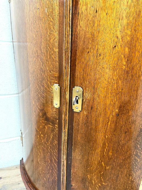 fig 2. Georgian Oak Bow front Corner Cupboard