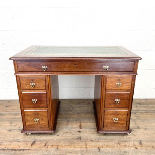 Small Antique Mahogany Knee Hole Desk