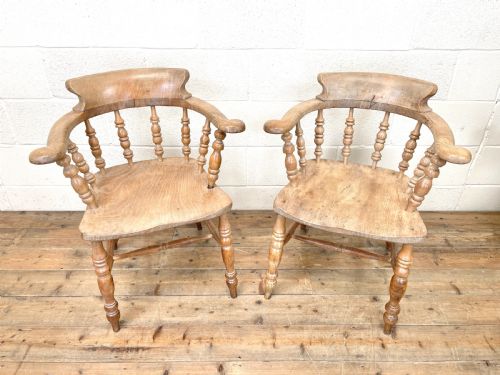 fig 2. Pair of Antique Smoker’s Bow Chairs