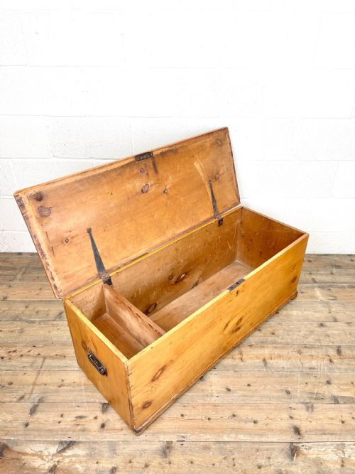 fig 2. Antique Victorian Six Plank Pine Trunk