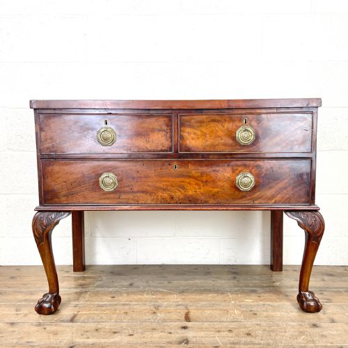 Antique Queen Anne Style Mahogany Side Table