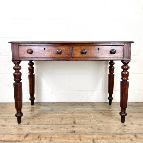 Victorian Mahogany Side Table with Two Drawers