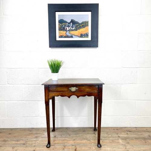 fig 1. Small 18th Century Antique Oak Side Table