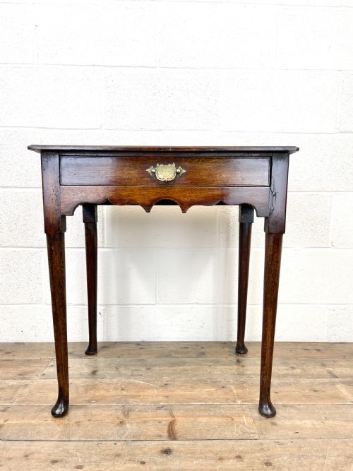 Small 18th Century Antique Oak Side Table