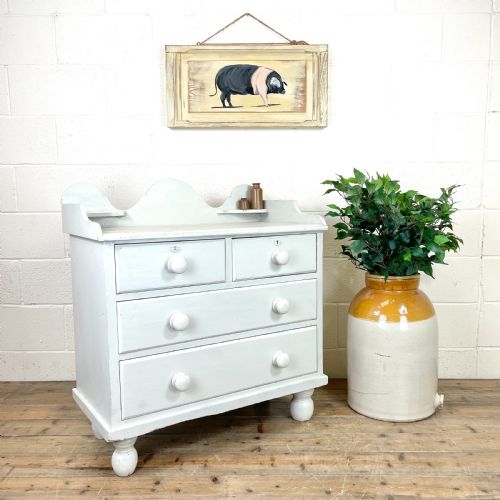 fig 1. Painted Victorian Pine Chest of Drawers