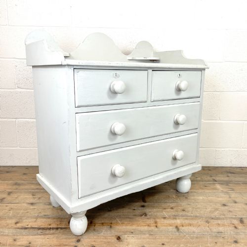 Painted Victorian Pine Chest of Drawers