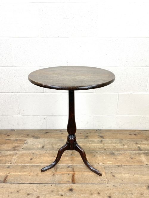 Small Georgian Oak Tripod Side Table