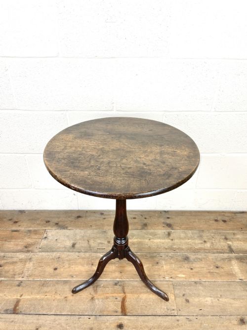 fig 1. Small Georgian Oak Tripod Side Table