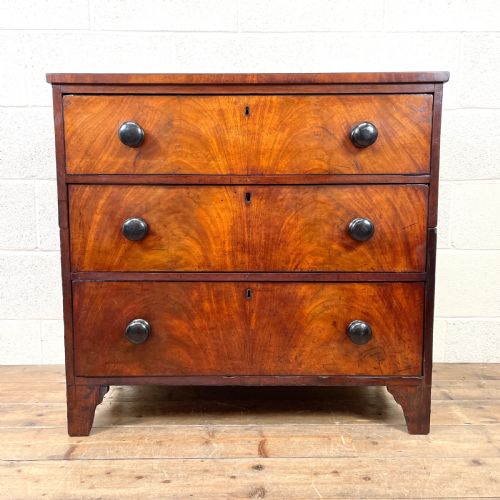 Small Two Part Antique Mahogany Chest of Drawers