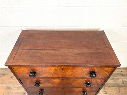 fig 2. Small Two Part Antique Mahogany Chest of Drawers