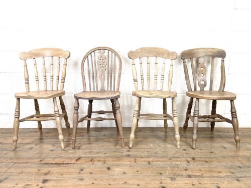 Four Mix and Match Farmhouse Kitchen Chairs