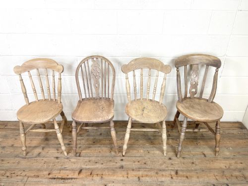 fig 1. Four Mix and Match Farmhouse Kitchen Chairs