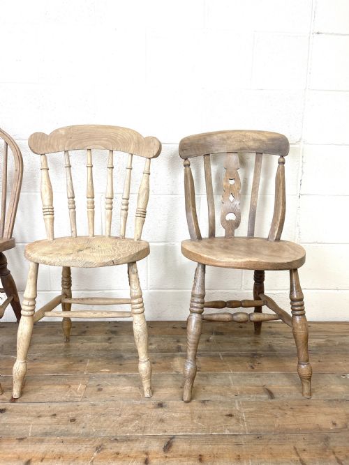 fig 2. Four Mix and Match Farmhouse Kitchen Chairs