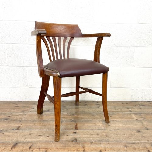 Early 20th Century Antique Oak Desk Chair