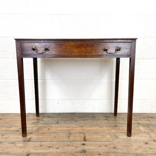 Antique Georgian Oak Side Table with Drawer