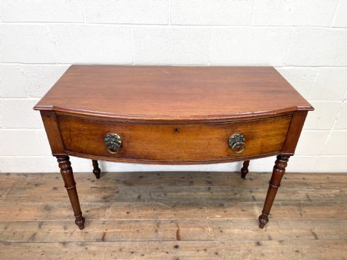 fig 2. Antique Mahogany Bow Front Side Table