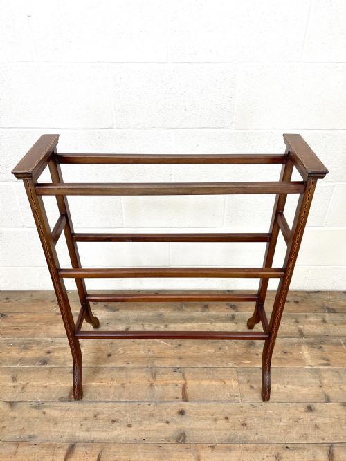 fig 2. Edwardian Inlaid Mahogany Towel Rail
