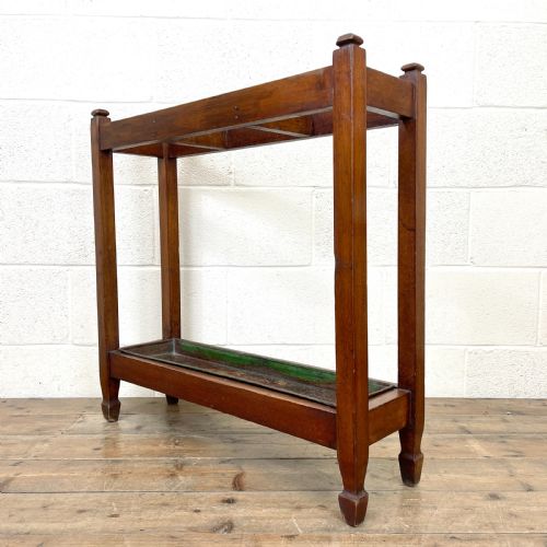 Antique Mahogany Three Section Stick Stand