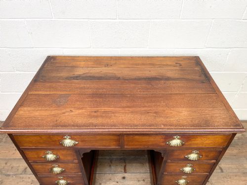 fig 2. Antique Mahogany Pedestal Desk