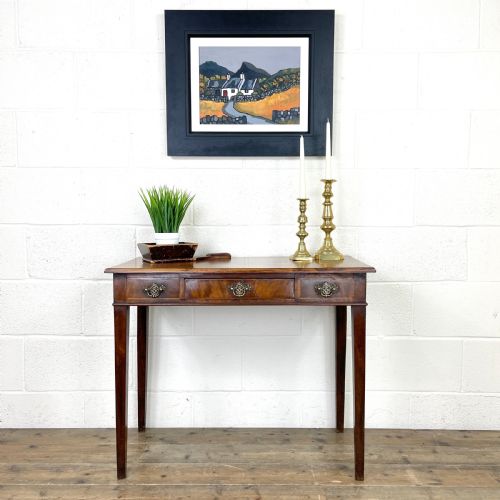 fig 1. Antique Edwardian Mahogany Side Table with Inlay