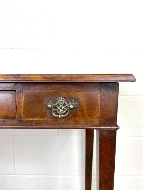 fig 2. Antique Edwardian Mahogany Side Table with Inlay