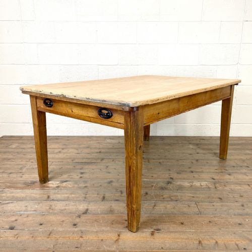 Victorian Pine Scrub Top Farmhouse Table