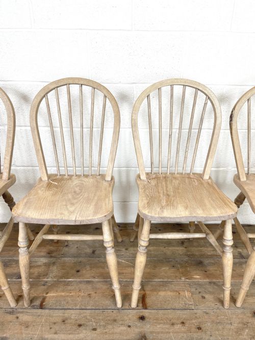 fig 2. Set of Four Rustic Hoop Back Kitchen Chairs
