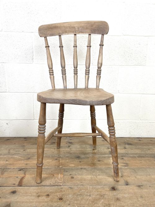 fig 2. Four Rustic Spindle Back Farmhouse Chairs