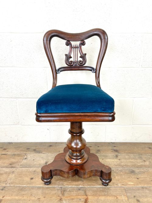 Antique Regency Rosewood Musician’s Chair
