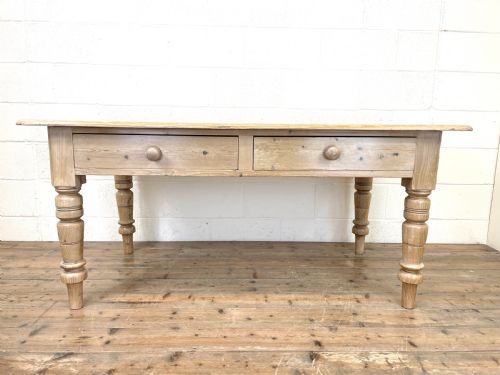 fig 1. Victorian Pine Farmhouse Kitchen Table