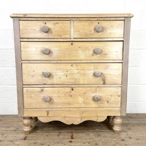 fig 1. Victorian Pine Chest of Drawers