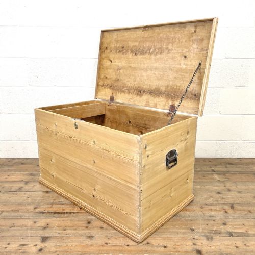 Antique Pine Trunk or Storage Chest