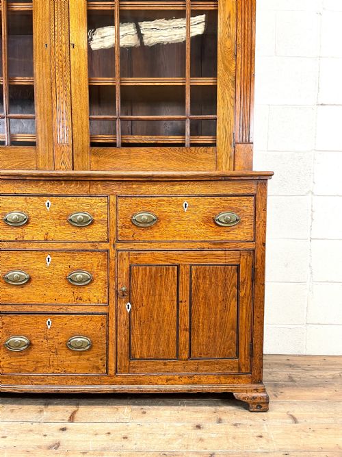fig 1. Antique 19th Century Glazed Oak Dresser