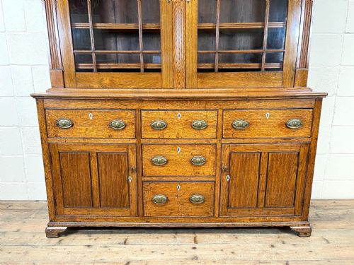 fig 2. Antique 19th Century Glazed Oak Dresser