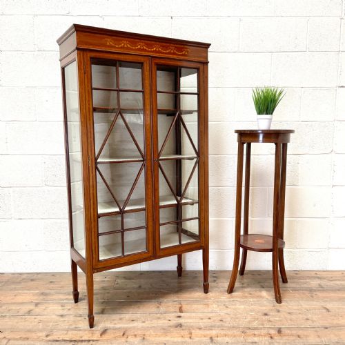 fig 1. Edwardian Inlaid Mahogany Glass Display Cabinet