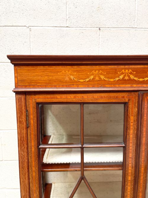 fig 2. Edwardian Inlaid Mahogany Glass Display Cabinet