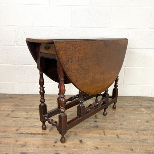 19th Century Antique Oak Gate Leg Table